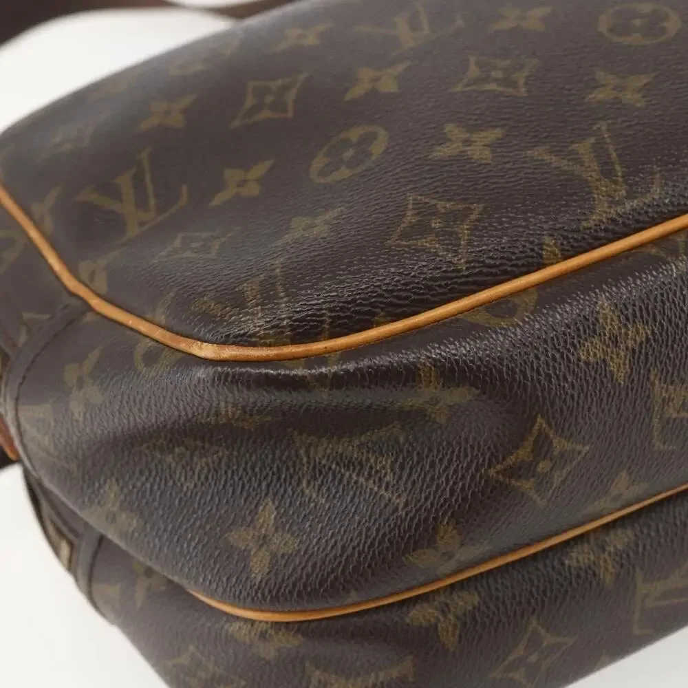 Louis Vuitton Monogram Reporter PM Shoulder Bag Brown